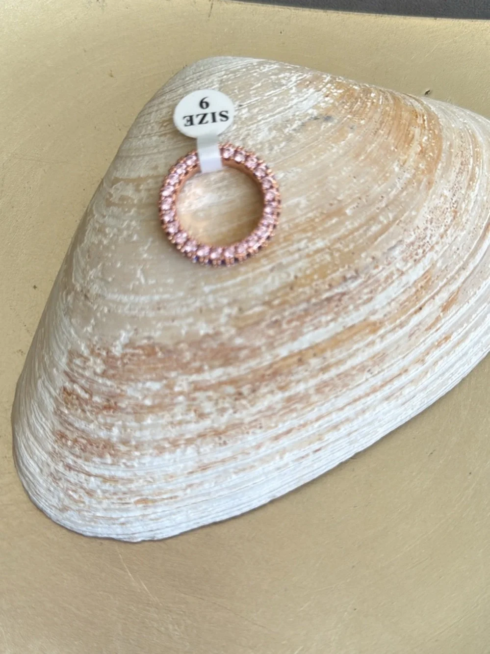 NEW 🔥 Rose Gold Plated Over Bronze Purple Pink CZ 9 Stackable Band Ring Jewelry